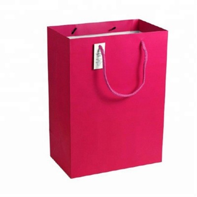 Factory wholesale matte laminated euro paper bags with logo print and handles